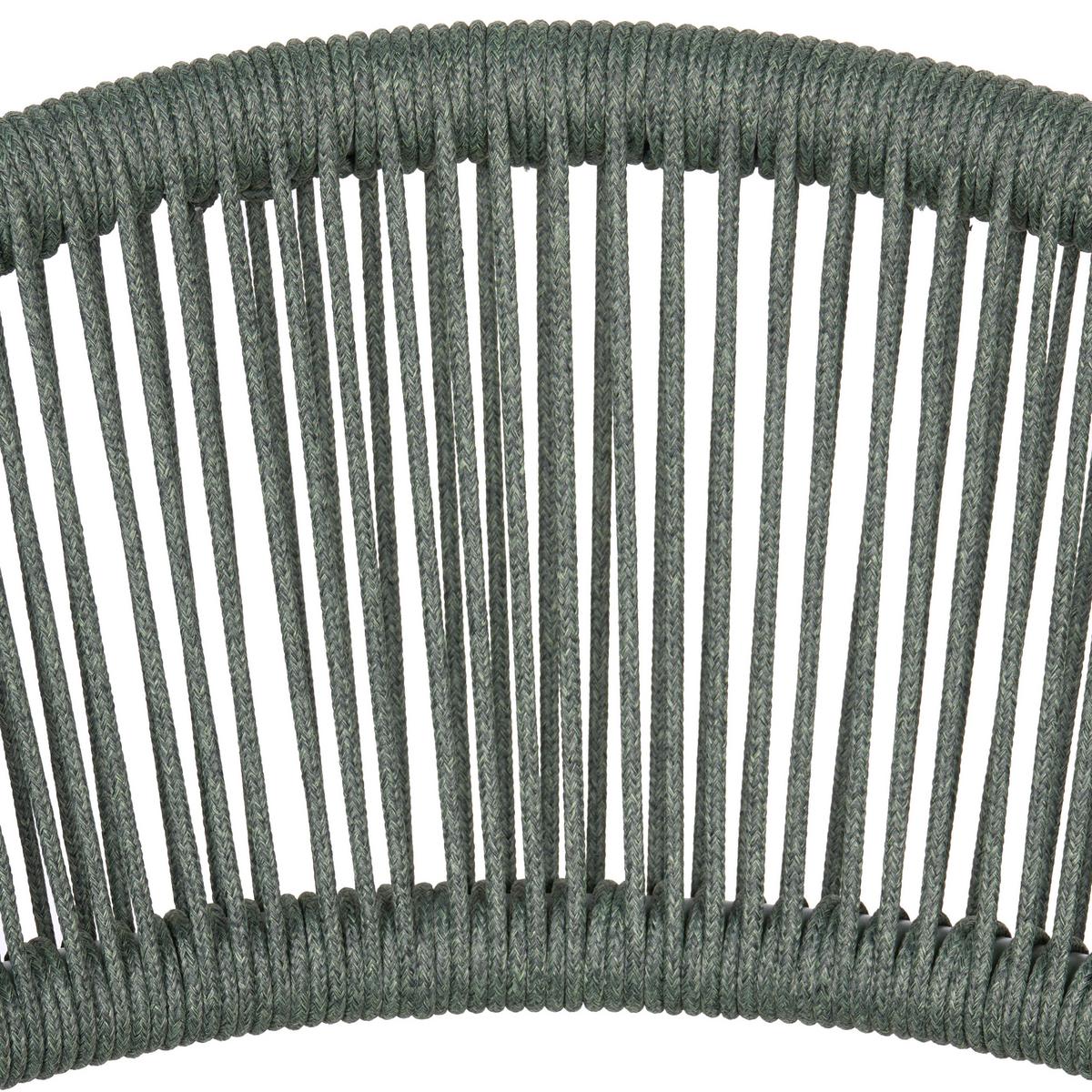 STUHL 4er-Set und Sitzkissen Metall Grün Ormea - Taupe, Metall (56/80/54cm) - Beliani
