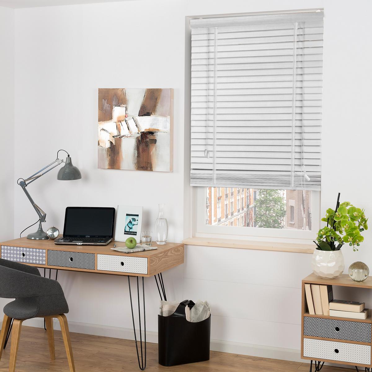 HOLZJALOUSIE SolDecor BE5 75/250cm Weiß - Weiß, Naturmaterialien/Holz (75/250cm) - Sol Royal