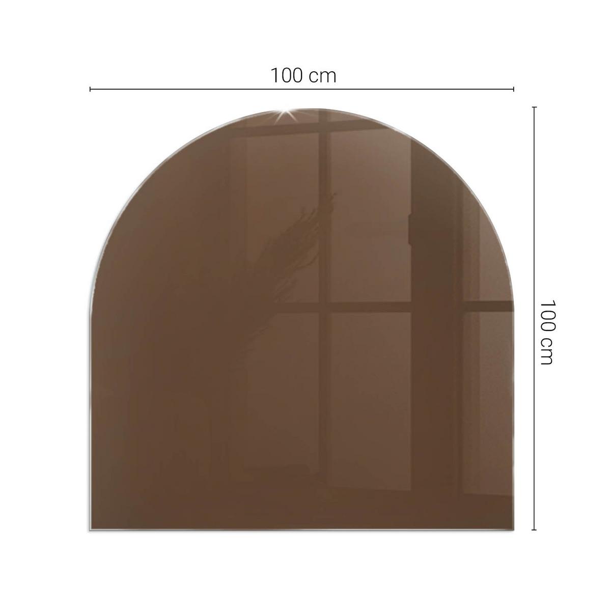GLASPLATTE für Kamin 100x100 cm - Braun, Glas (100/100/0.4cm) - TULUP