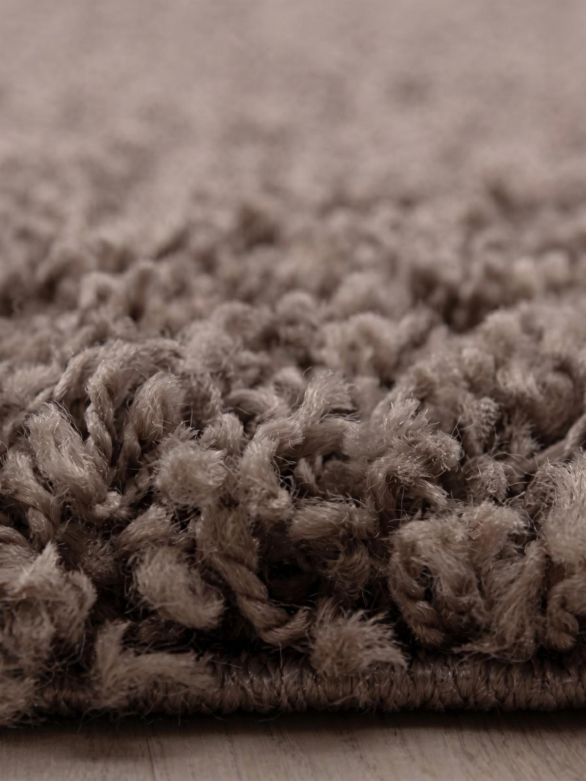 HOCHFLORTEPPICH RHEIN, einfarbig, aus Polypropylen, Taupe, 100 x 200 cm - Braun, Textil (100/200cm) - KADIMA DESIGN
