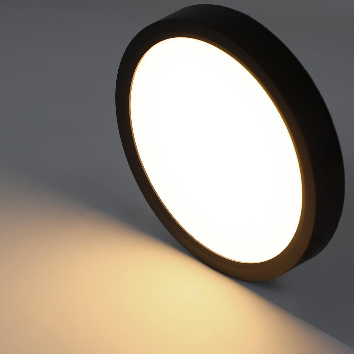 LED-DECKENLEUCHTE Macnab 22/22/2.5cm - Schwarz, Kunststoff (22/22/2.5cm) - Nettlife