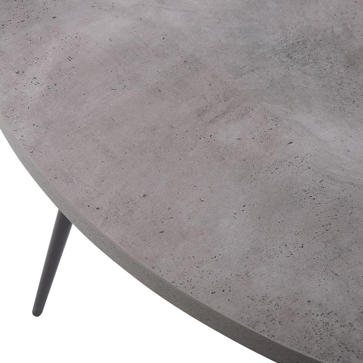 ESSTISCH 120/120/76 cm Hellgrau Rund Odeon - Grau, Holzwerkstoff (120/120/76cm) - Beliani