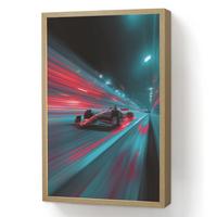 WANDLEUCHTE MIT AKKU Rennwagen - Rot - Geschwindigkeit 40x60 cm - Türkis, Holzwerkstoff (40/60/8cm) - OnlyWow