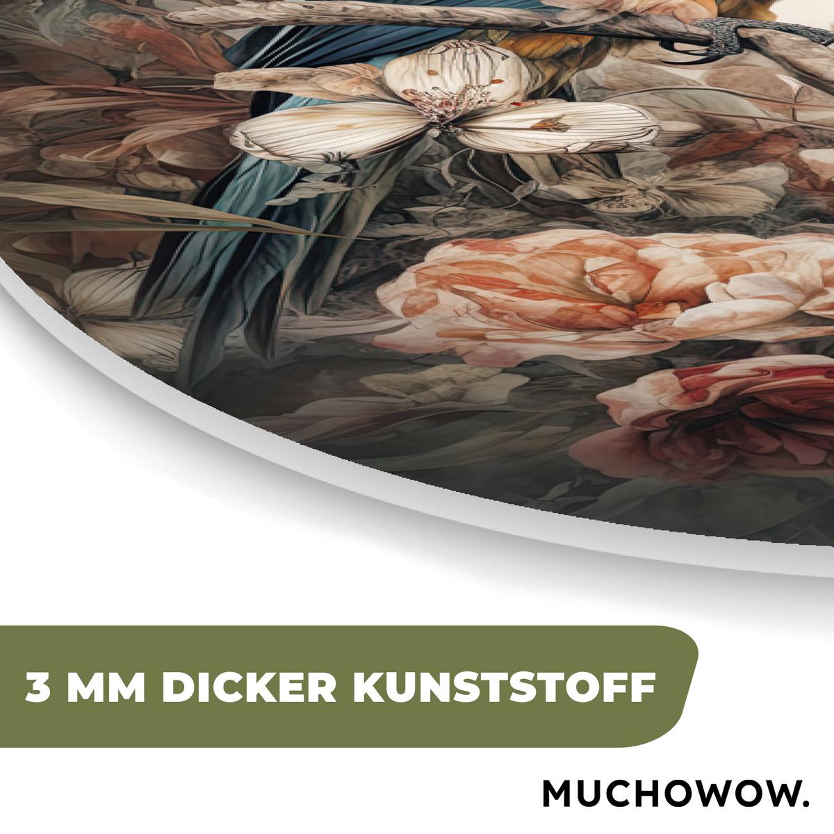 WANDBILD Papageien - Vögel - Natur - Blumen Deko Groß 80x120 cm - Baltimorefarben, Kunststoff (80/120cm) - MuchoWow