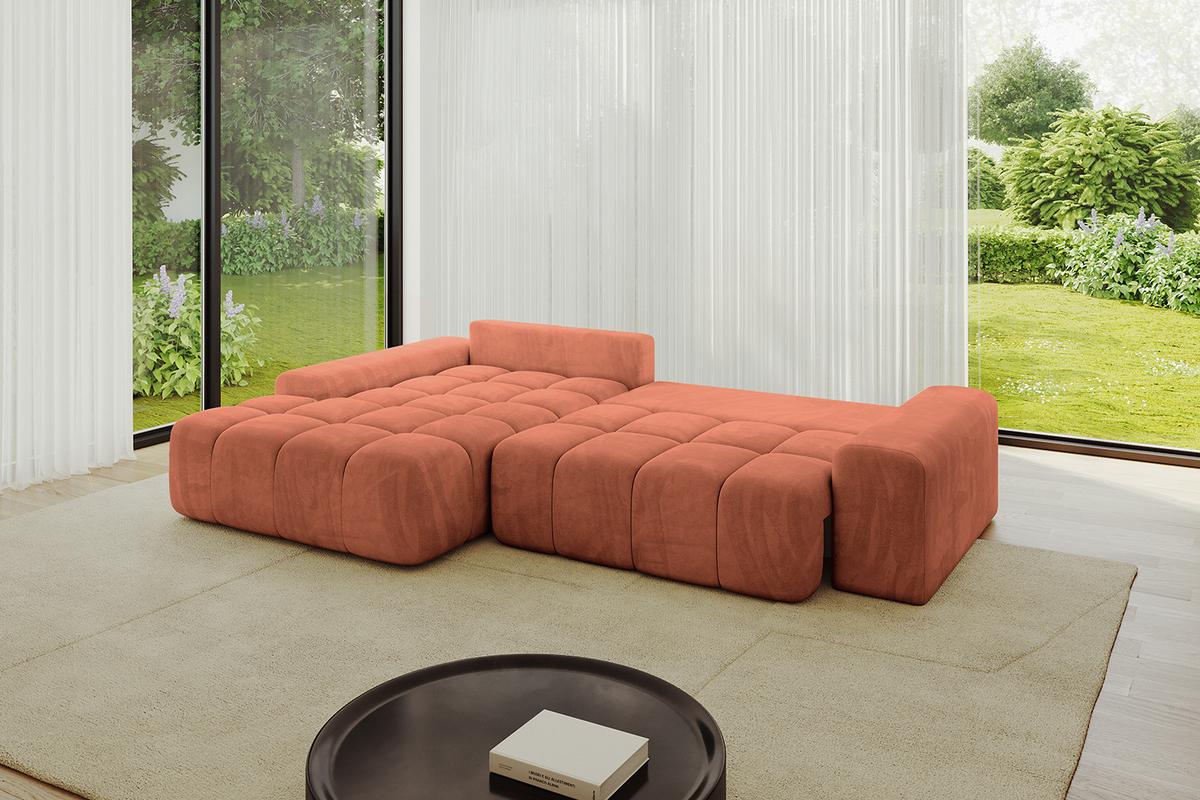 ECKSOFA Ottomane Links ENSI-L - 267x164x69 cm Koralle - Koralle, Holzwerkstoff/Kunststoff (267/164cm) - ALTDECOR