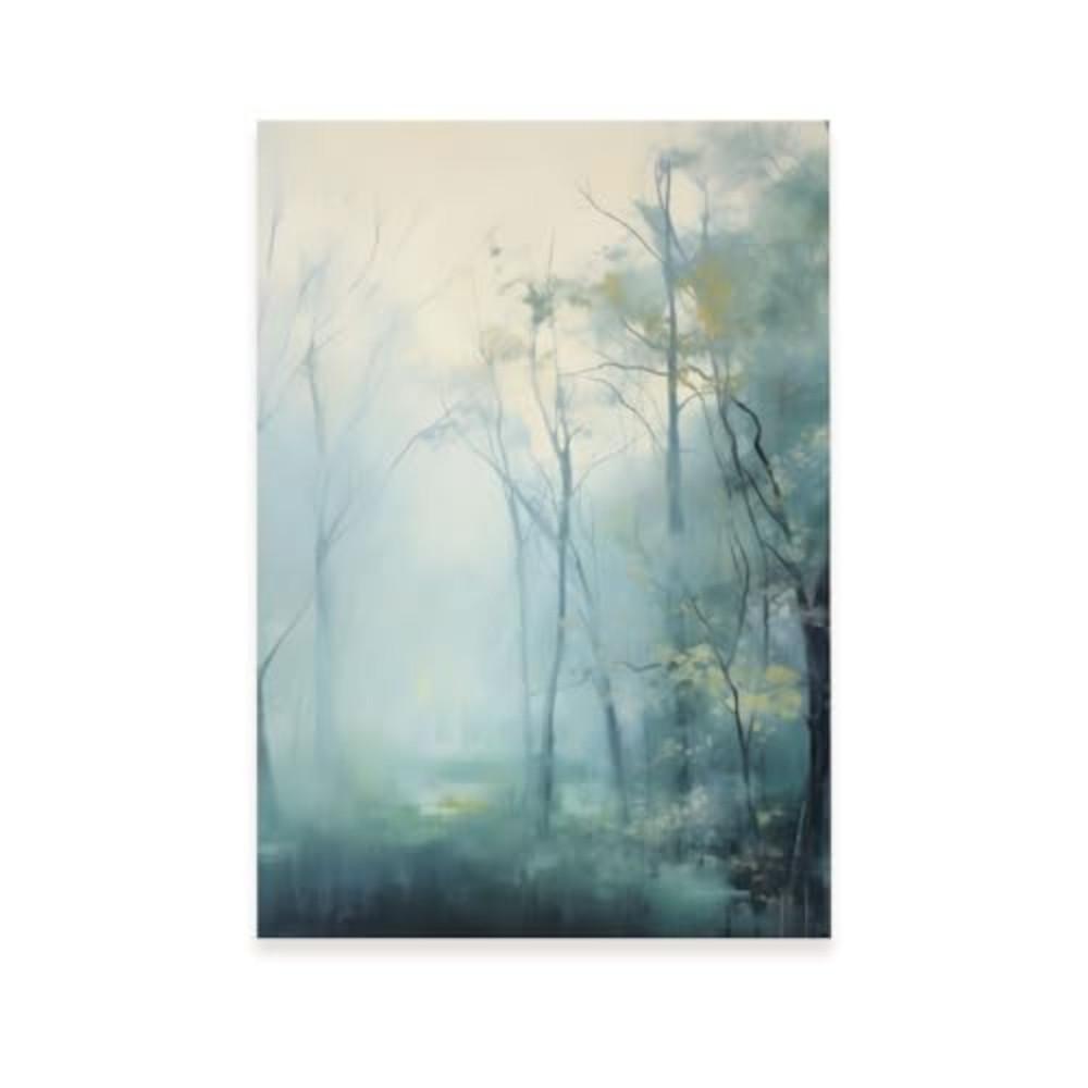 POSTER Neblige Natur Blatt A4 Rahmenlos - Klar, Papier (29.7/5/21cm) - Nacnic