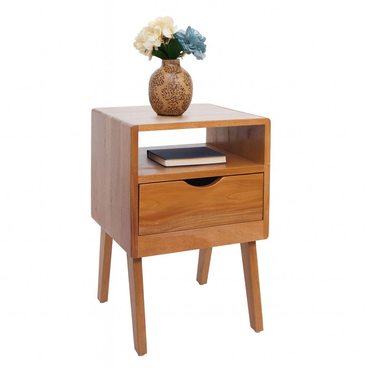 NACHTTISCH rechteckig Holz - Braun, Holz (42/64/40cm) - MCW