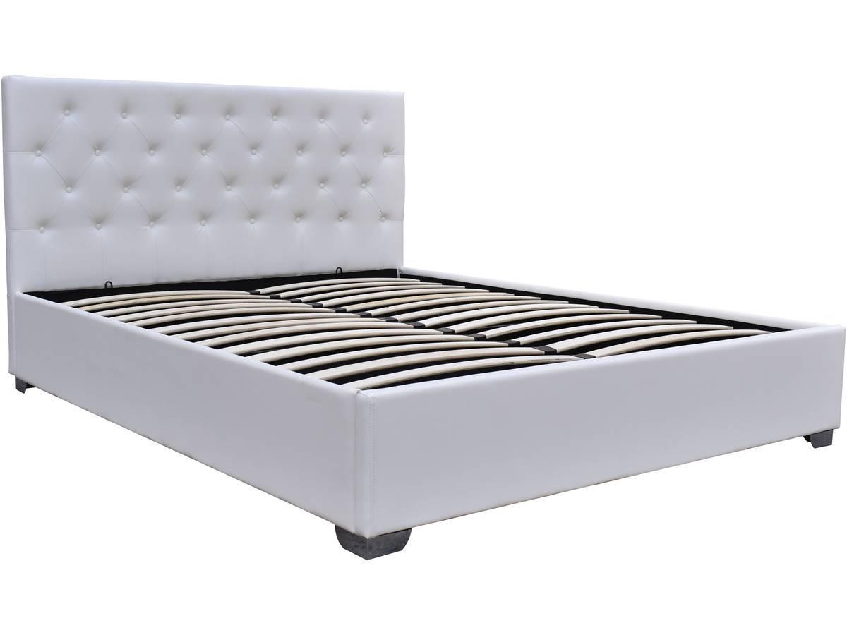 BETT tino weiss - Weiß, Textil (190/140cm) - Habitat Garten