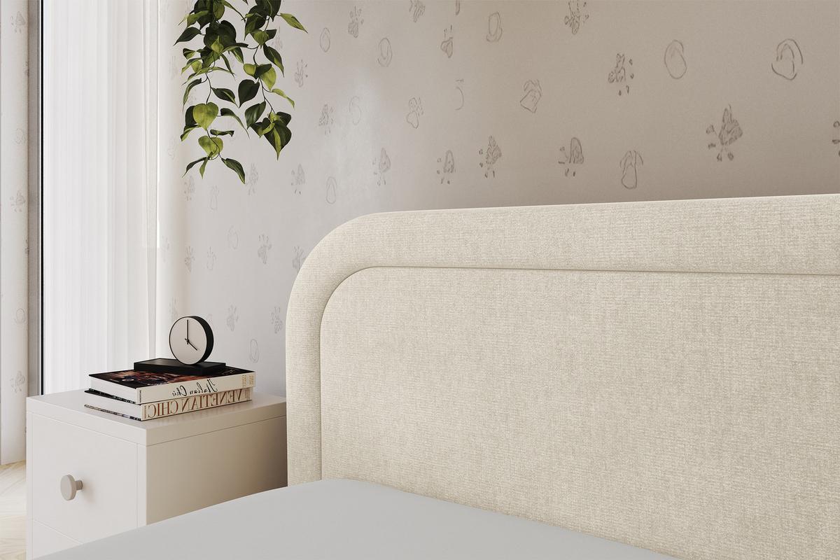 EINZELLBETT Jugendbett mit Bettkasten und Matratze H3/H4, Rechts - JOVY 90x200 Beige - Naturfarben, Holzwerkstoff/Textil (90/200cm) - ALTDECOR