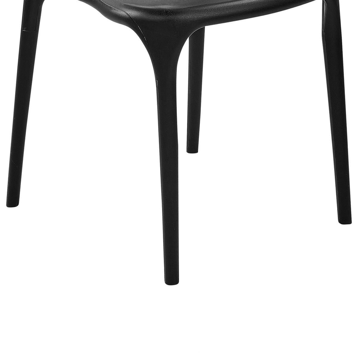 GARTENSTÜHLE 8er-Set Kunststoff schwarz Gubbio - Schwarz, Kunststoff (50/76/49cm) - Beliani