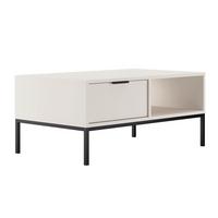 COUCHTISCH Seattle Weiß und Schwarz - Weiß, Holzwerkstoff (60/100/45.4cm) - Petits-meubles