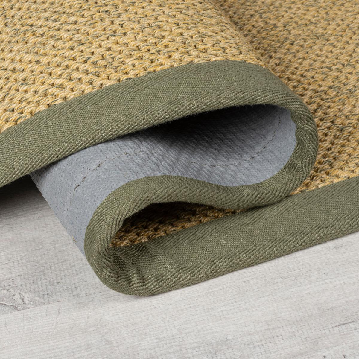 OUTDOORTEPPICH Waschbar KEER, mit Bordüre, Natur-Grün, 200 x 290 cm - Beige, Textil (200/290cm) - KADIMA DESIGN