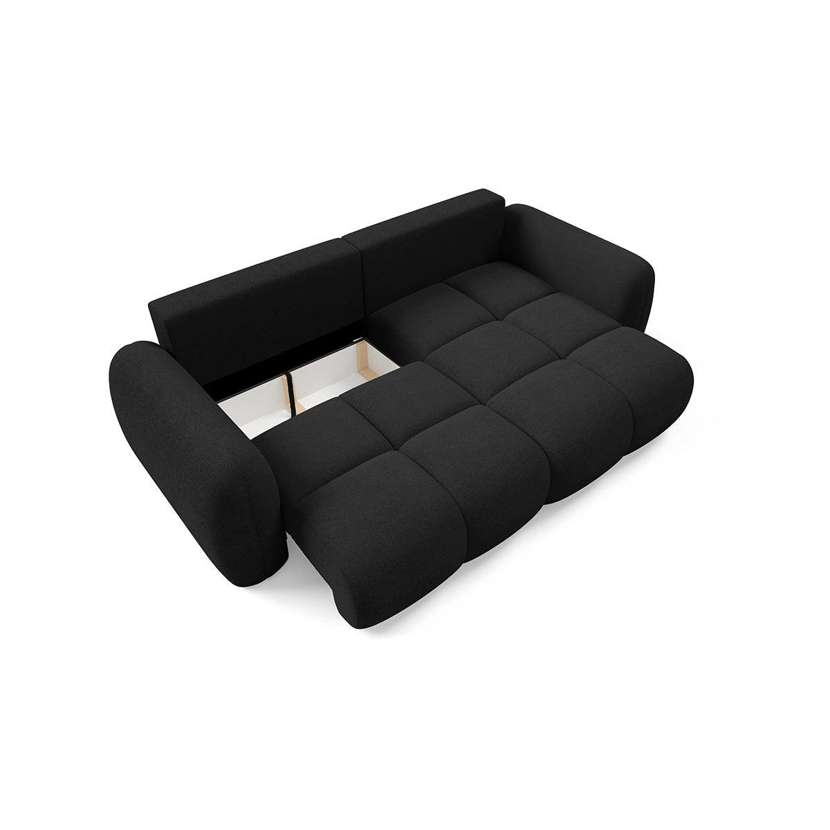 ECKSOFA Livio 3 Sitzplätze Schwarz - Schwarz, Holz (270/165cm) - Petits-meubles