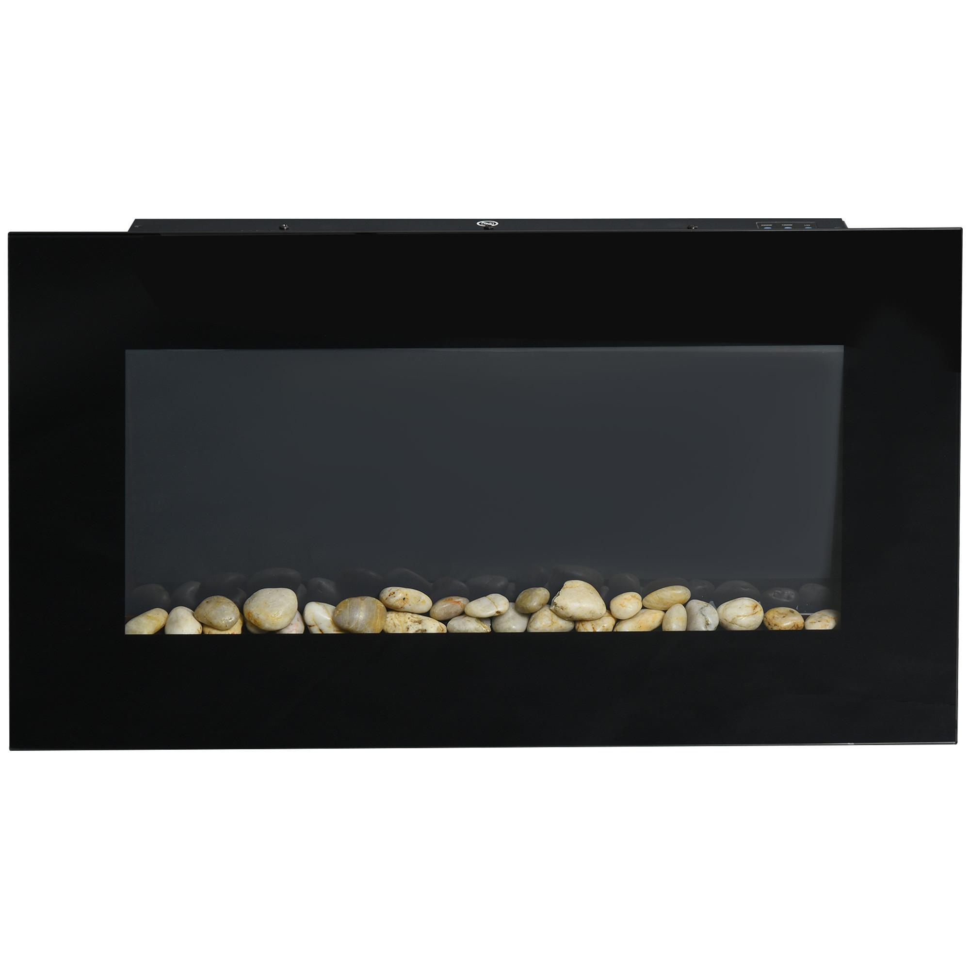 ELEKTROKAMIN 1000/2000W - Schwarz, Metall (11.5/40/72.5cm) - HOMCOM