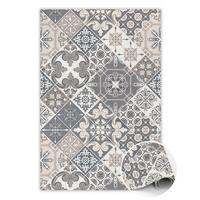 VINYL TEPPICH 60x90 cm Katalanische Blumen - Beige, Kunststoff (60/90cm) - TULUP