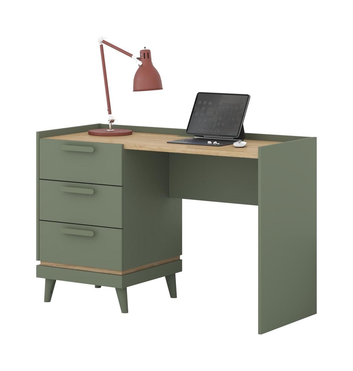 SCHREIBTISCH ACARA 120x50x79,5 cm Bürotisch Computertisch, Hellgrün - Hellgrün, Holzwerkstoff (50/120/79.5cm) - MASSENO