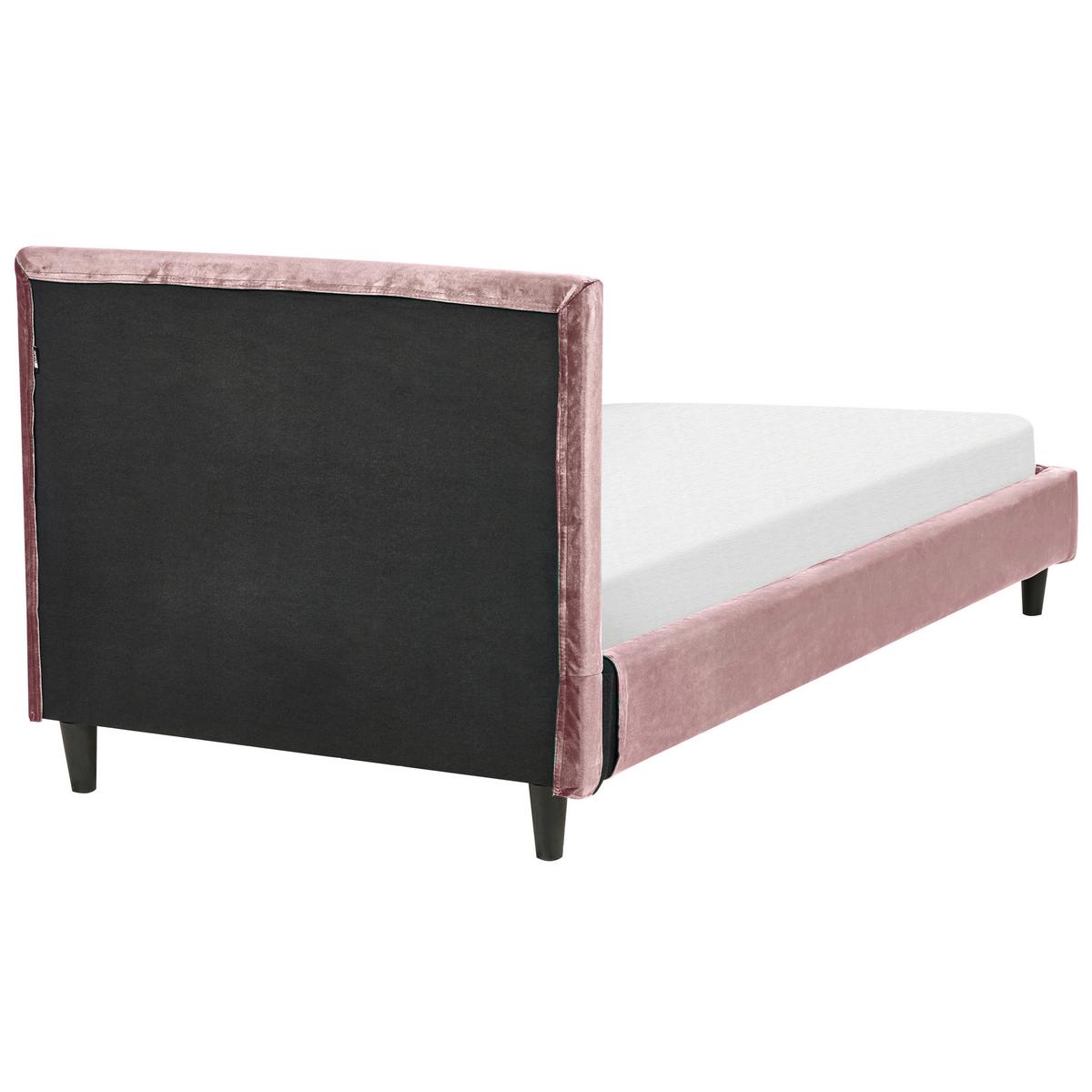 POLSTERBETT 90/200cm Rosa Fitou - Pink, Textil (90/200cm) - Beliani