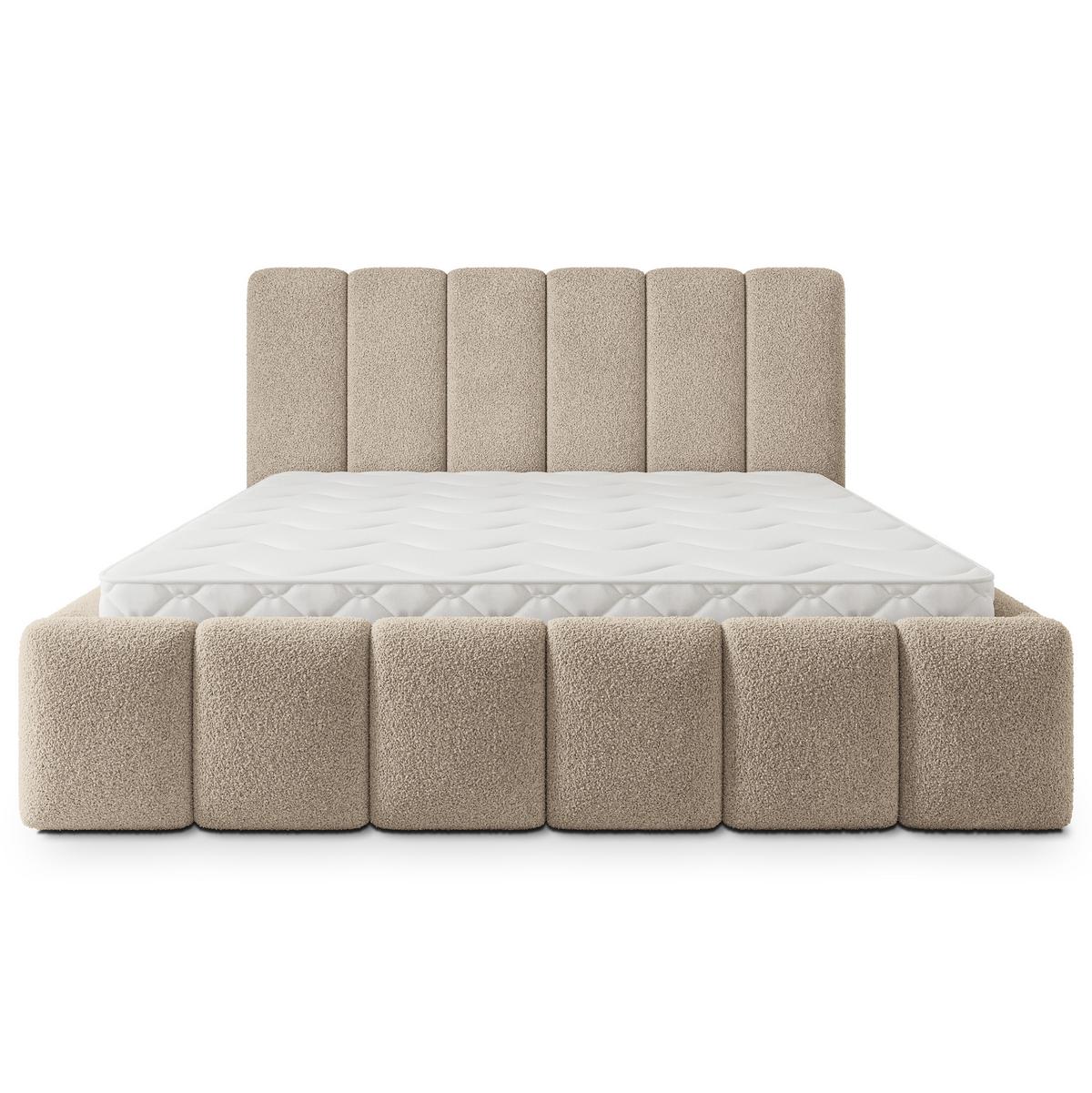 POLSTERBETT ATTORA Q 180x200 cm mit Bettkästen - Beige - Beige, Holz (180/200cm) - MASSENO