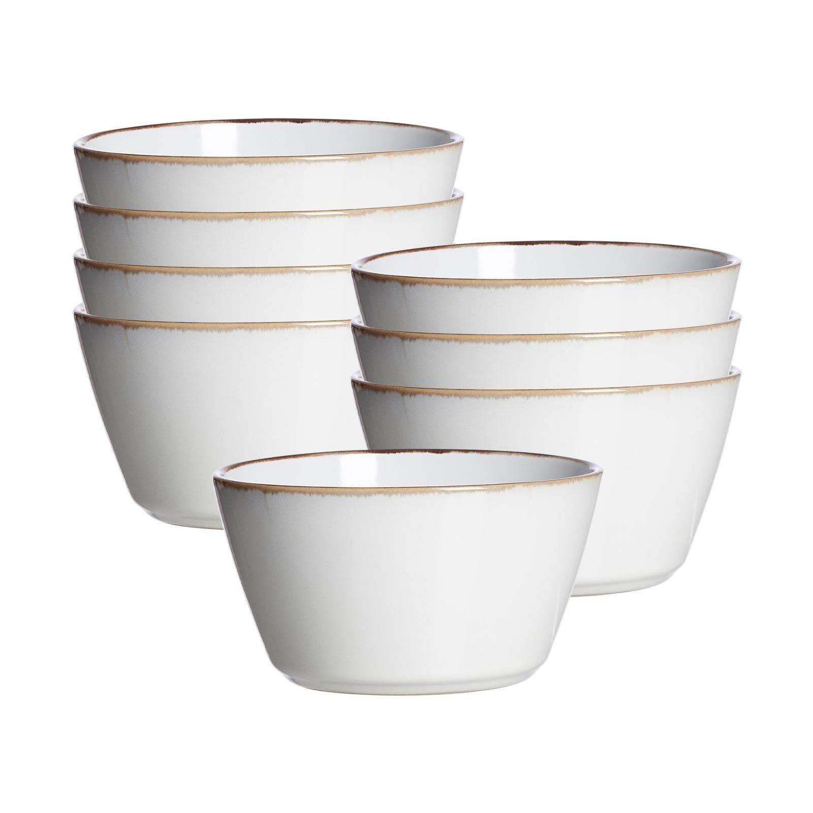 MÜSLISCHALEN Visby Weiß ø 14 cm 8er Set - Weiß, Keramik (14cm) - Ritzenhoff Breker