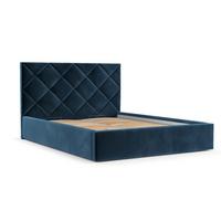 POLSTERBETT Torno 180/200 cm Dunkelblau im Kronos Stoff - Schwarz/Naturfarben, Holz/Holzwerkstoff (180/200cm) - AltaBeds