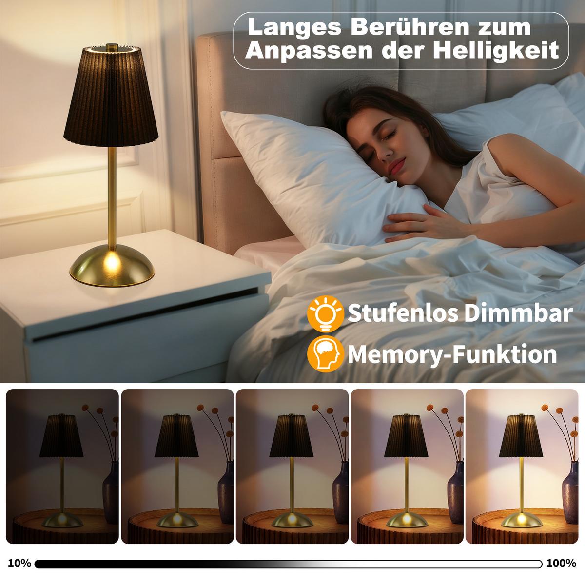 LED TISCHLAMPE Helixis 11.5/11.5/30 - Schwarz, Metall (11.5/11.5/30cm) - ZMH