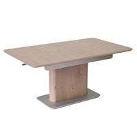 FUNKTIONSTISCH Caryn höhenverstellbar und ausziehbar 120x70x54 Couchtisch massiv Wildeiche Bianco - Braun/Grau, Holz (120/70/54cm) - 58aufmkessel