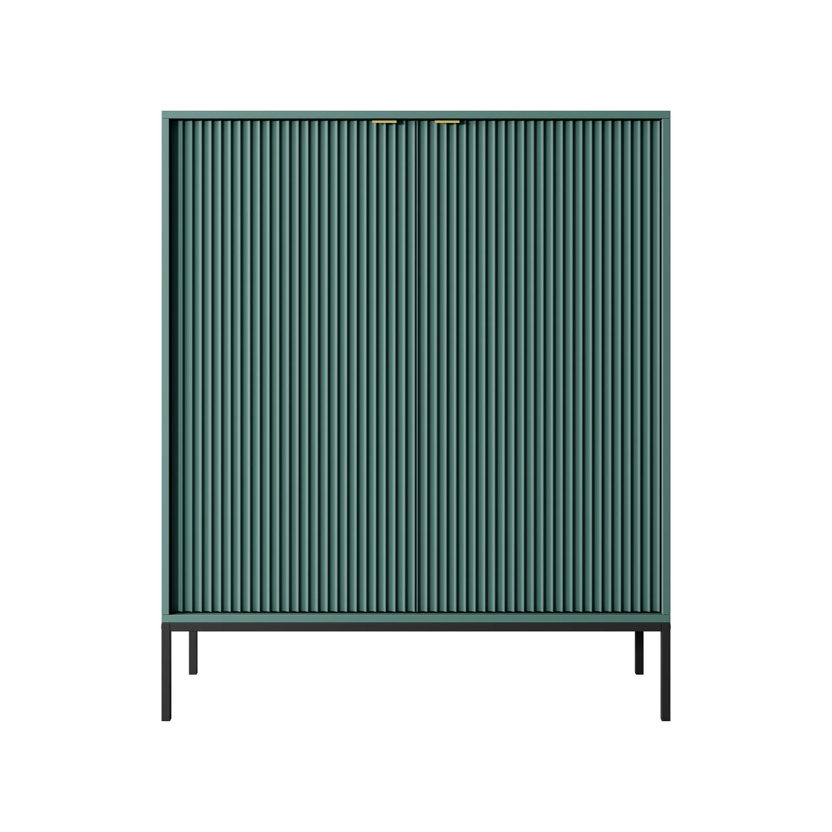 HIGHBOARD STELLARE 104/125/39 cm mit 2 Türen Hellgrün - Hellgrün, Holzwerkstoff (104/125/39cm) - MASSENO