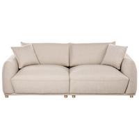 3-SITZER-SOFA Stoff Beige Jubek - Beige, Textil (214/81/104cm) - Beliani