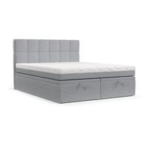BOXBETT Elano 200/200 cm Grau im Riva Stoff - Schwarz/Grau, Holz/Holzwerkstoff (200/200cm) - AltaBeds