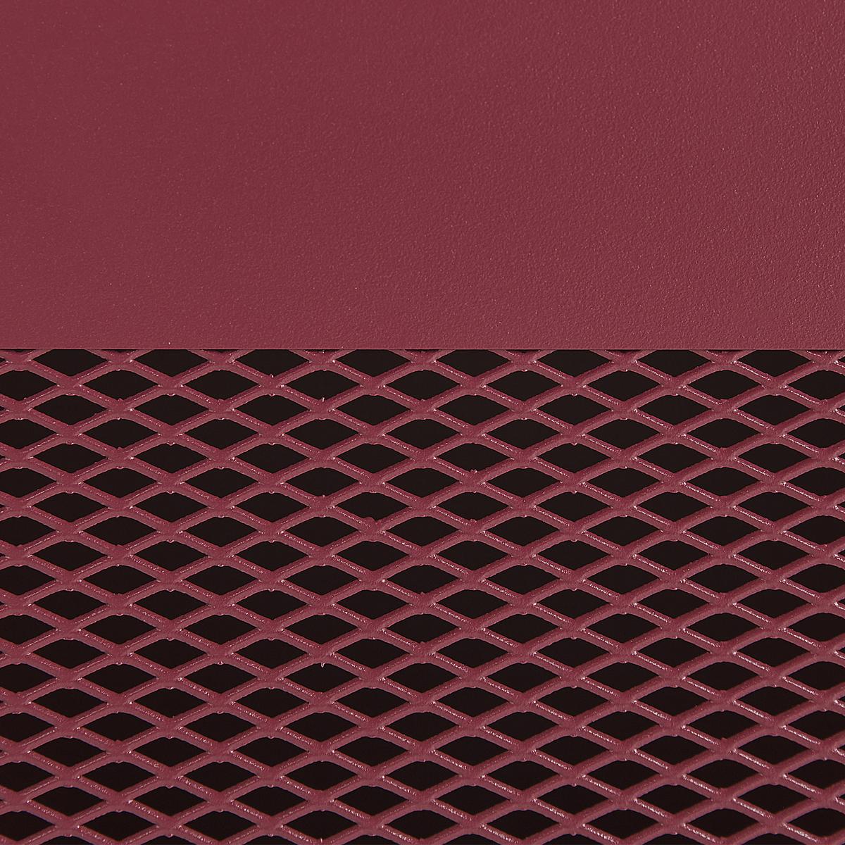 NACHTTISCH Metall dunkelrot 45/35/51 cm Ossett - Rot, Metall (45/51/35cm) - Beliani