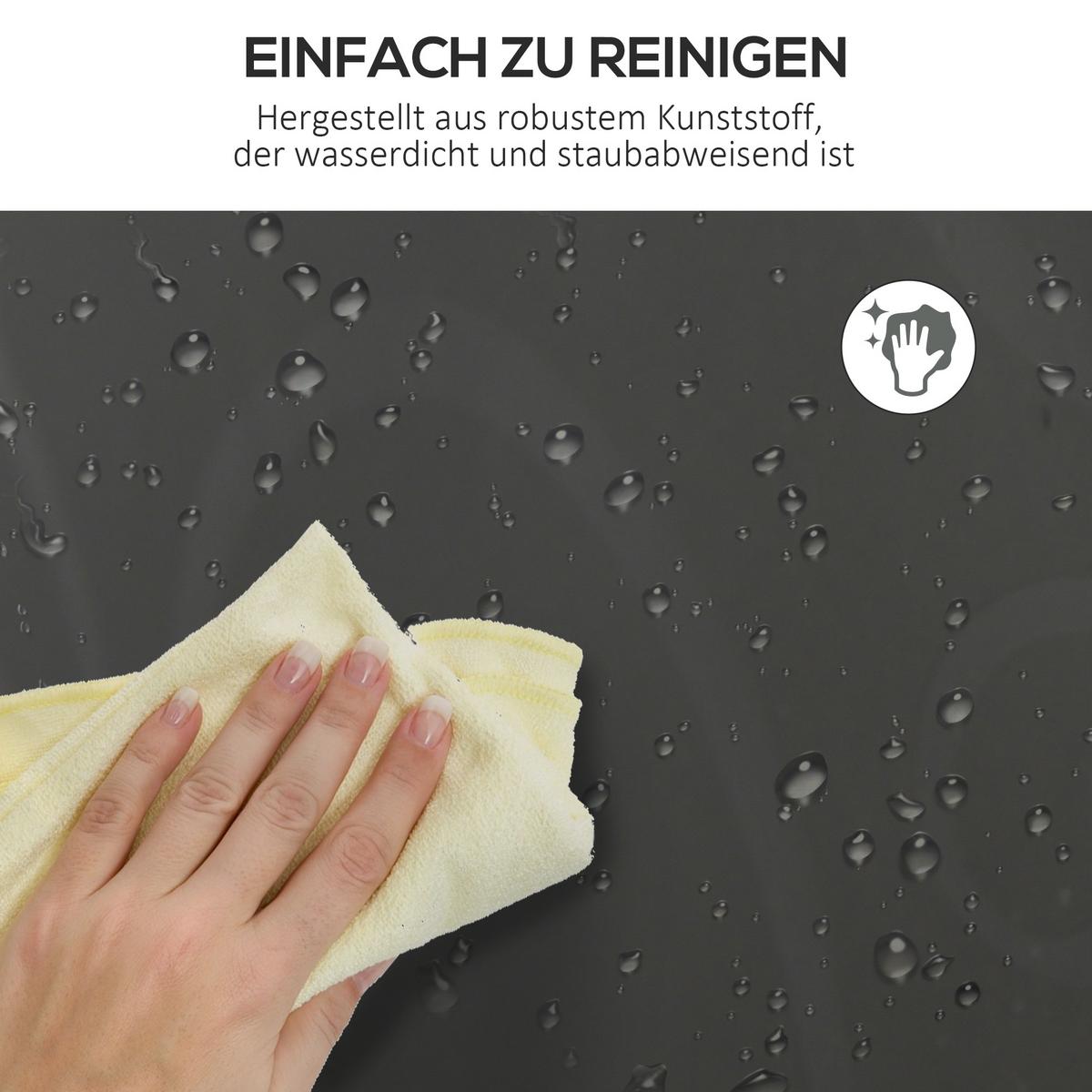 REGALSYSTEM PP Stahl Schwarz Weiß - Multicolor, Kunststoff (32/125/125cm) - HOMCOM