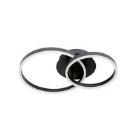 LED-DECKENLEUCHTE Puls 59/40/12 cm - Schwarz, Metall (59/40/12cm) - Nettlife