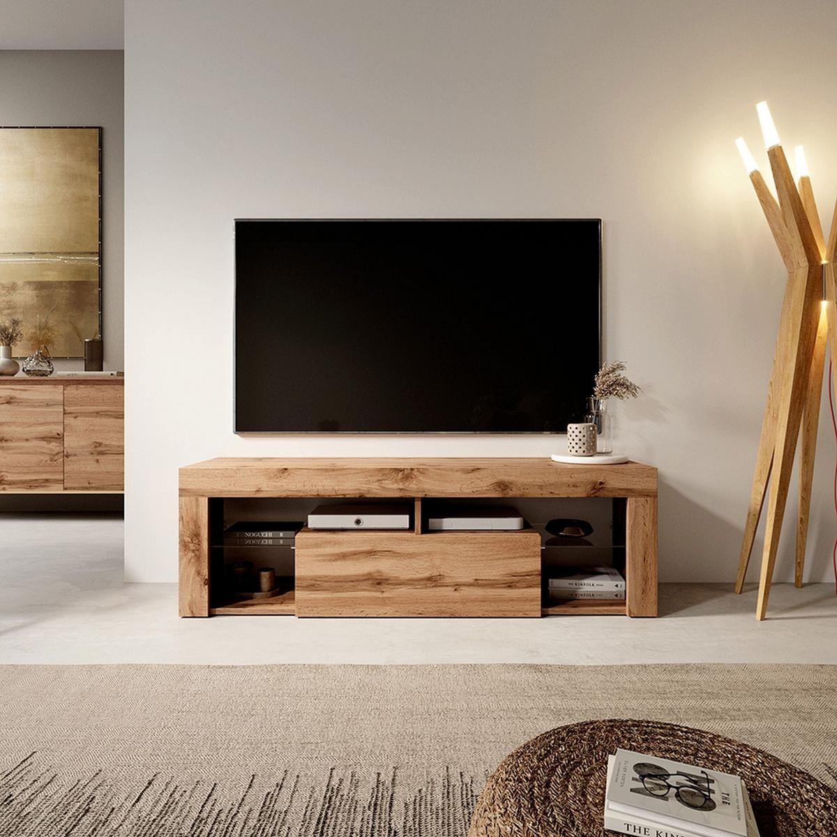 TV-HÄNGEBOARD Bianko Eiche 140 cm - Eichefarben, Holzwerkstoff (140/50.5/35cm) - Selsey