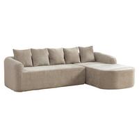ECKSOFA 270cm L-Form Grau 3-Sitzer ohne Montage - Grau, Textil (270/172cm) - Urban Meuble