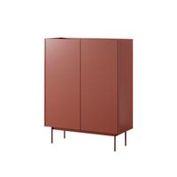 HIGHBOARD COLORE 97/122/37 cm mit 2 Türen Rot - Rot, Holzwerkstoff (97/122/37cm) - MASSENO