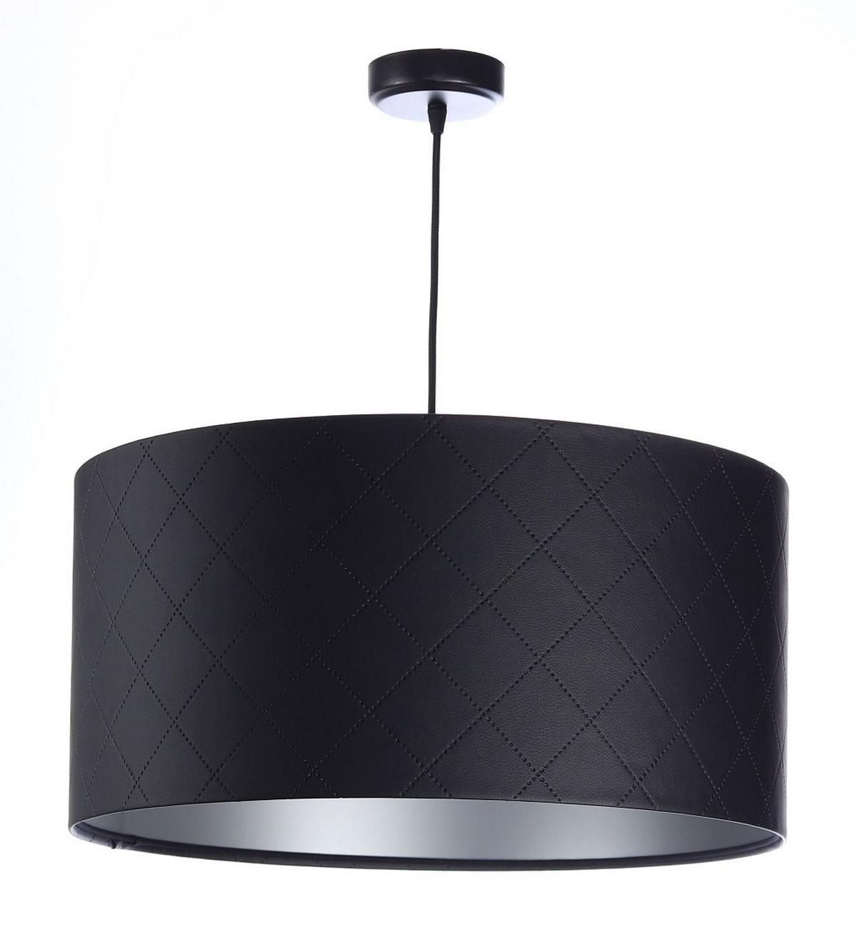 HÄNGELEUCHTE Schwarz 50/25 cm - Silberfarben/Schwarz, Kunststoff (50/0.8/25cm) - ONZENO