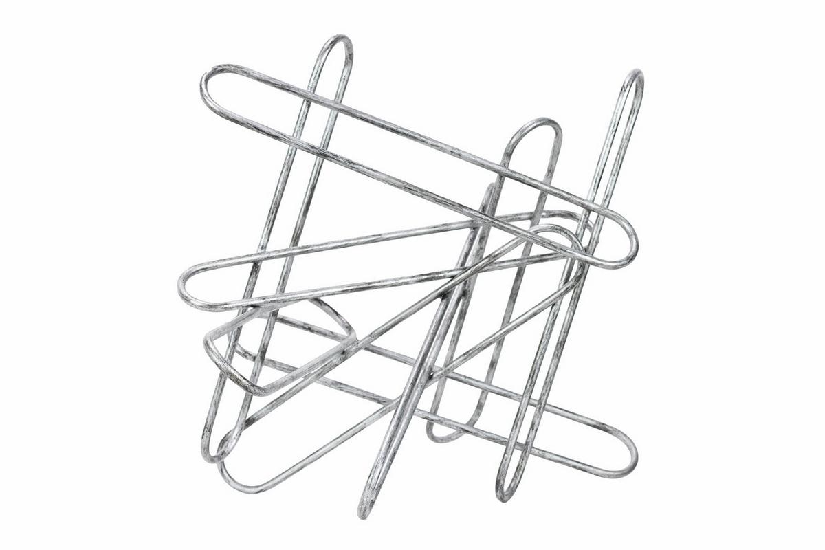 METALLSKULPTUR Silber 45/40 cm - Silberfarben, Metall (3.51/40/25cm) - KUNSTLOFT