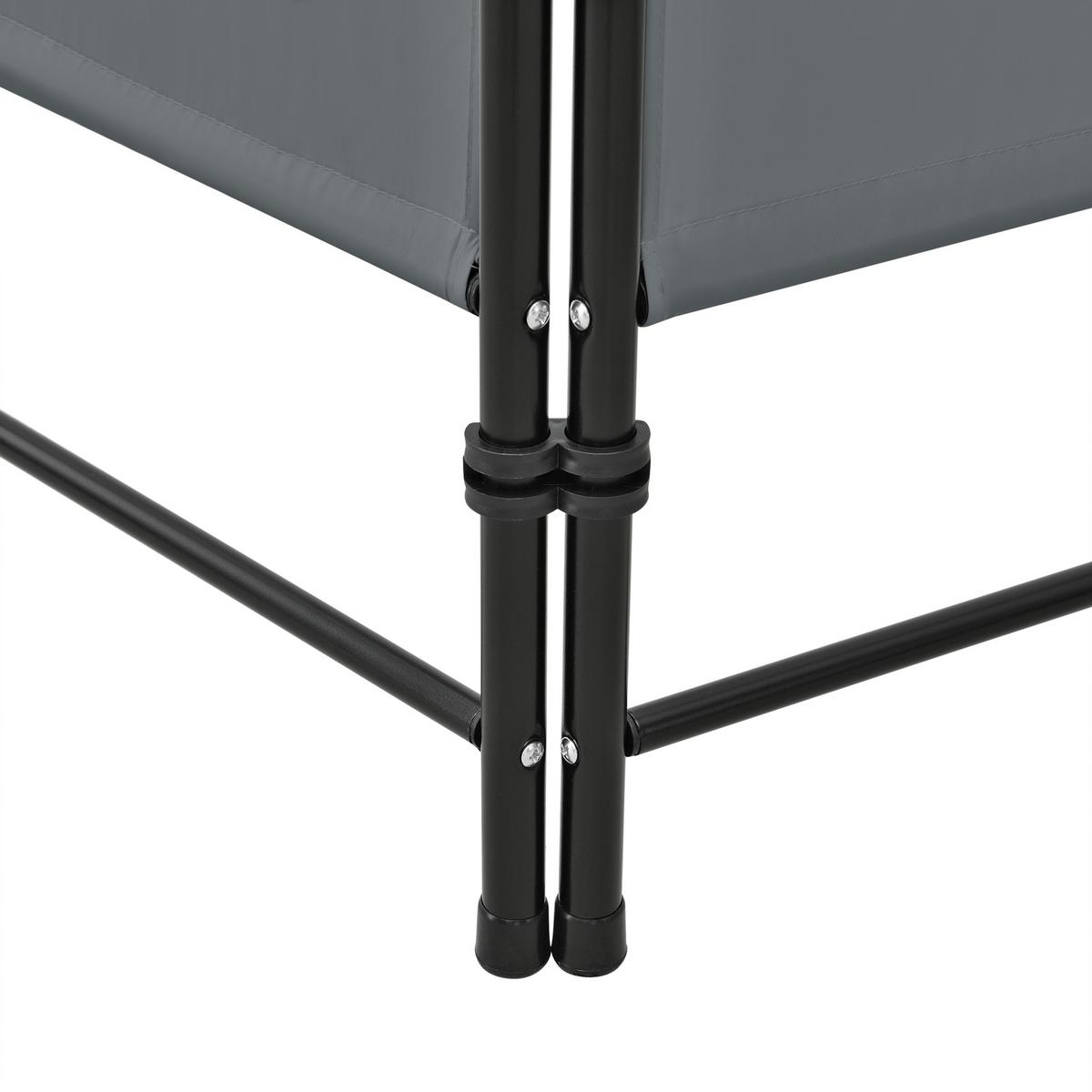 SICHTSCHUTZ Saragossa - Dunkelgrau, Textil/Metall (120/2cm) - [en.casa]