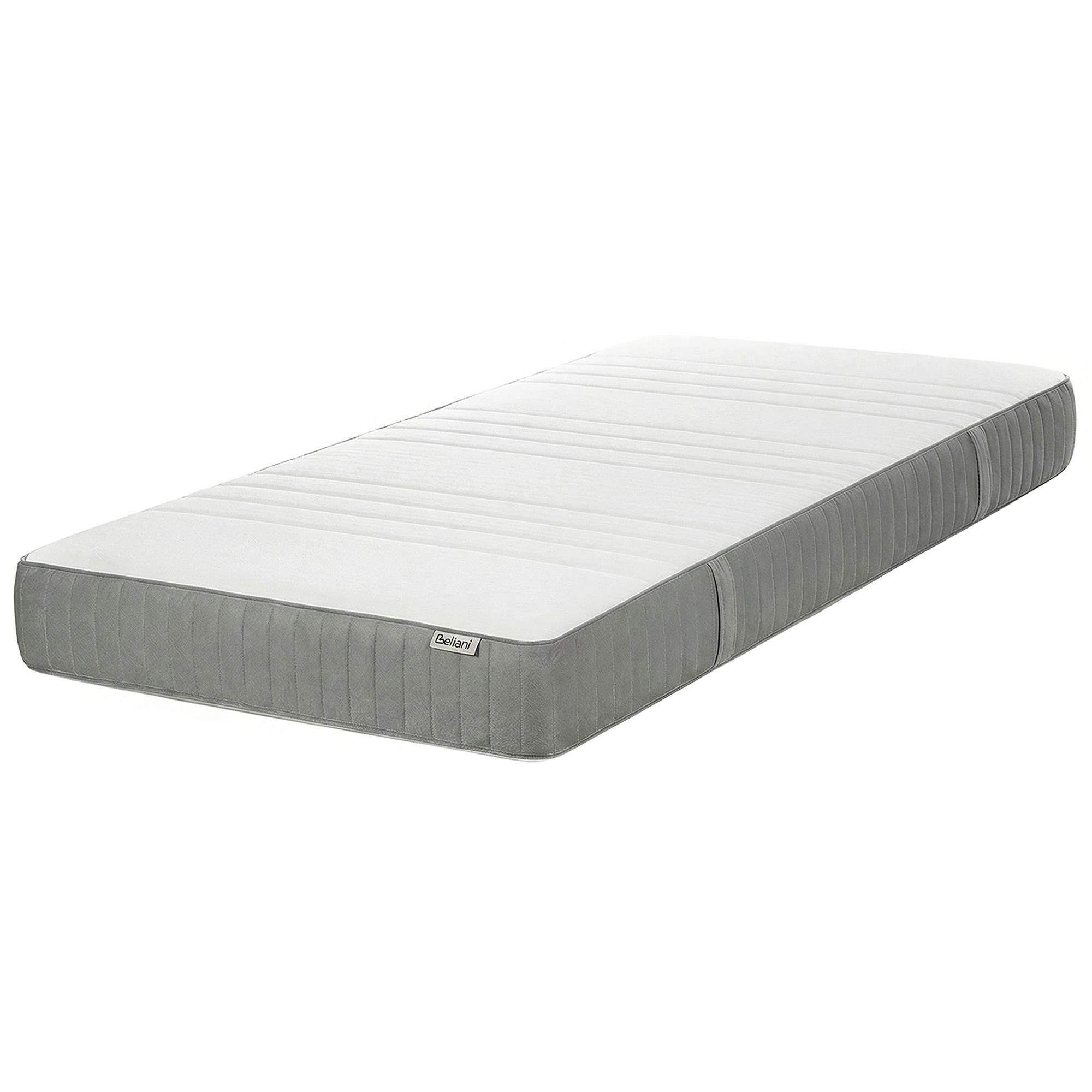 SCHAUMMATRATZE H2/3 Mittel 90/200 cm Cheer - Weiß, Textil (90/200cm) - Beliani