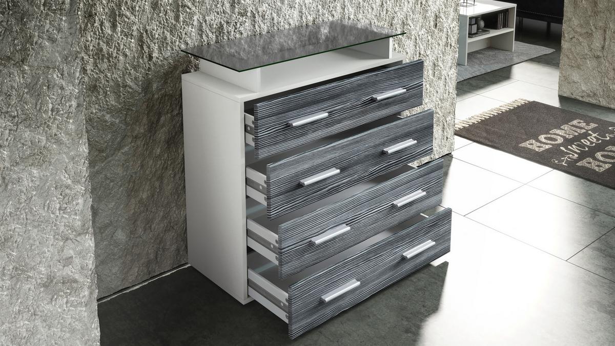 KOMMODE Pavos Avola-Anthrazit - Anthrazit, Holzwerkstoff (76/81/35cm) - Vladon
