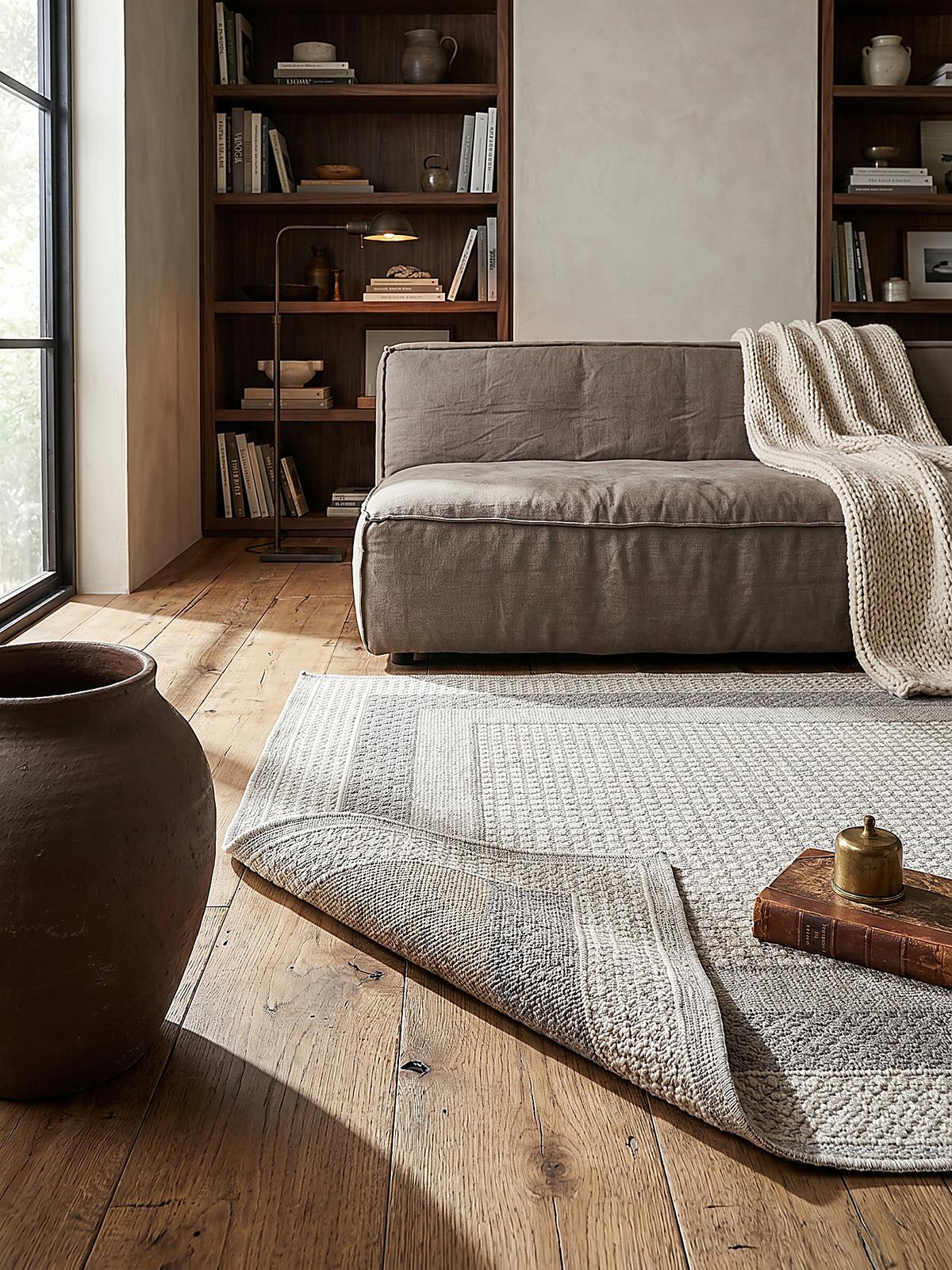 KURZFLORTEPPICH Waschbar NORA, mit Bordüre, Grau, 200 x 310 cm - Grau, Textil (310/200cm) - KADIMA DESIGN