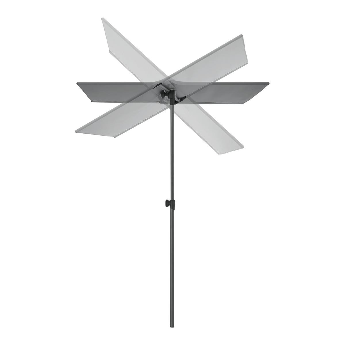 SONNENSCHIRM Carsoli - Grau, Textil/Metall (180/130cm) - pro.tec