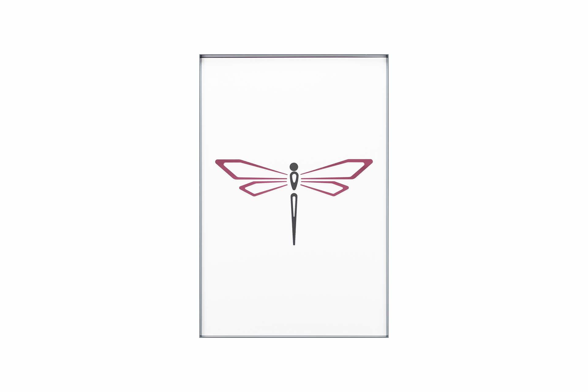 WANDBILD Rosa 40/60 cm - Pink/Schwarz, Glas (1/60cm) - KUNSTLOFT