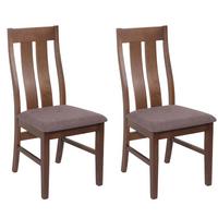 ESSZIMMERSTUHL Dunkelbraun, Taupe 2er-Set - Taupe/Dunkelbraun, Holz (46/100/45cm) - MCW