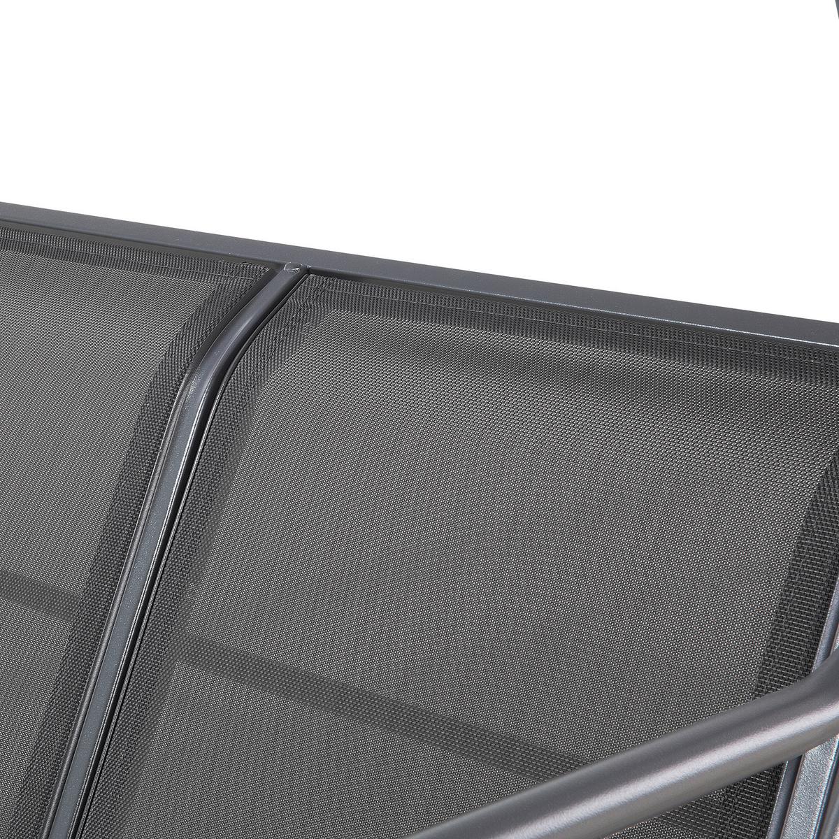 HOLLYWOODSCHAUKEL Sonnendach schwarz Bogart - Schwarz, Textil (190/169/120cm) - Beliani