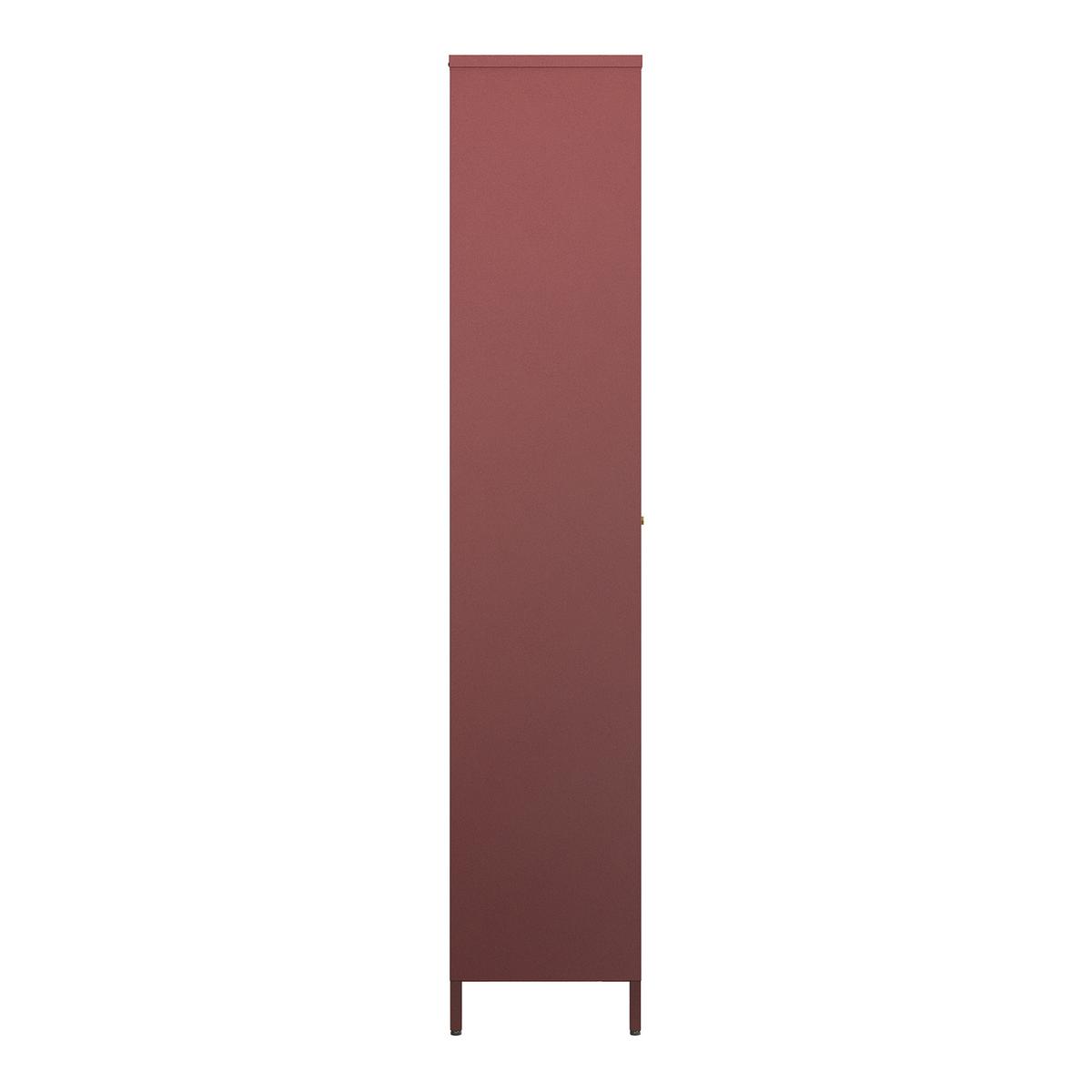 VITRINENSCHRANK Säkylä - Bordeaux, Glas/Metall (80/180/35cm) - [en.casa]