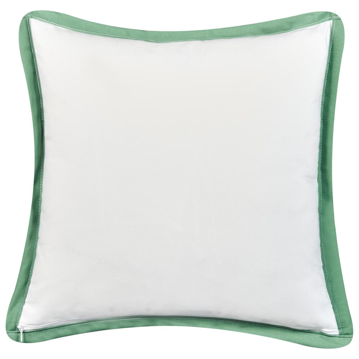 GARTENKISSEN 2er-Set Grün 45/45 cm Meadow - Weiß/Grün, Textil (45/12/45cm) - Beliani