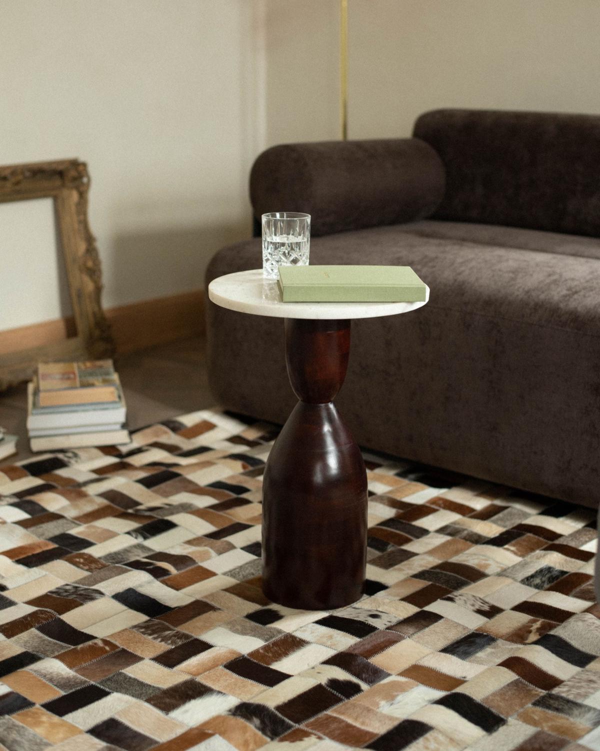 BEISTELLTISCH Mangoholz Braun Wallula - Braun, Holz (36/36/50cm) - Beliani