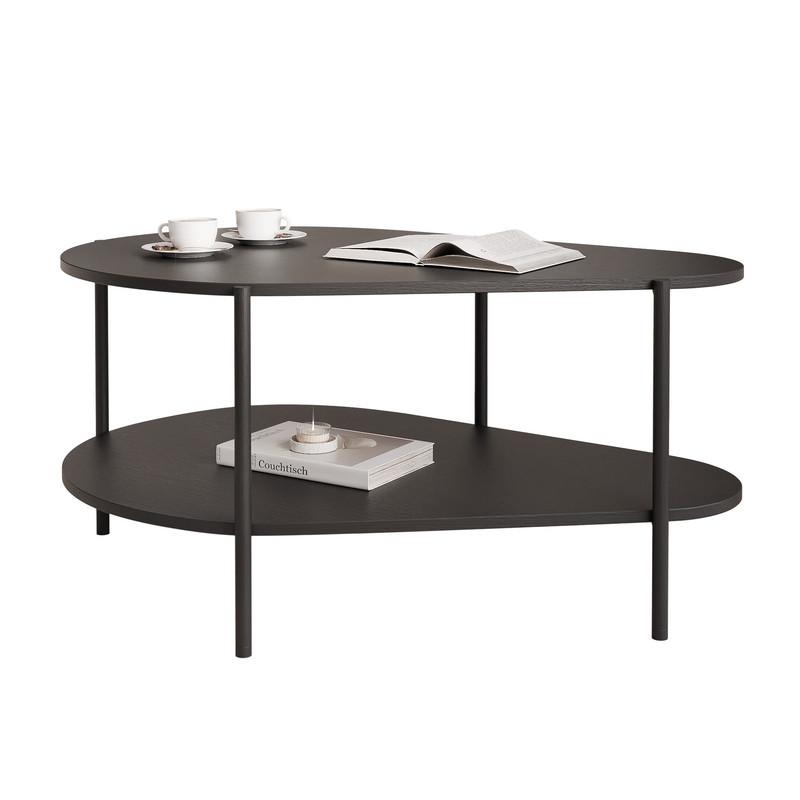 COUCHTISCH LORIEN 90/65/45 cm Rechteckig, Schwarz - Schwarz, Holzwerkstoff/Metall (65/90/45cm) - Idohome