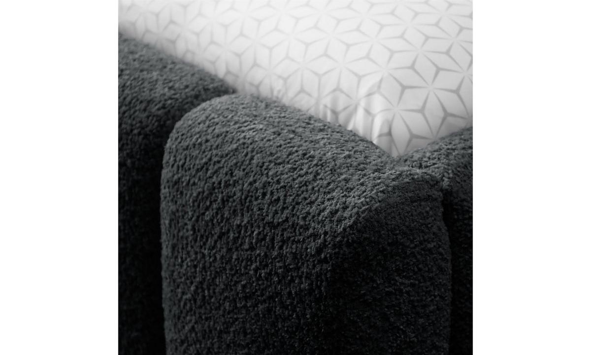 POLSTERBETT ELENA 160x200 cm Schwarz (Anthology 19), 34 Holzlatten, Kopfteil 108 cm - Schwarz, Textil (160/200cm) - Lookway